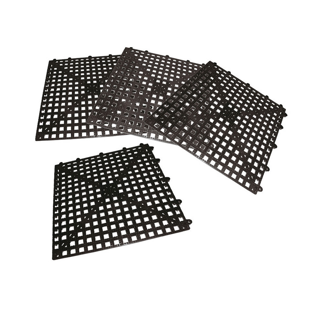 TAPPETO ANTISCIVOLO COMPONIBILE cm.30X30 NERO