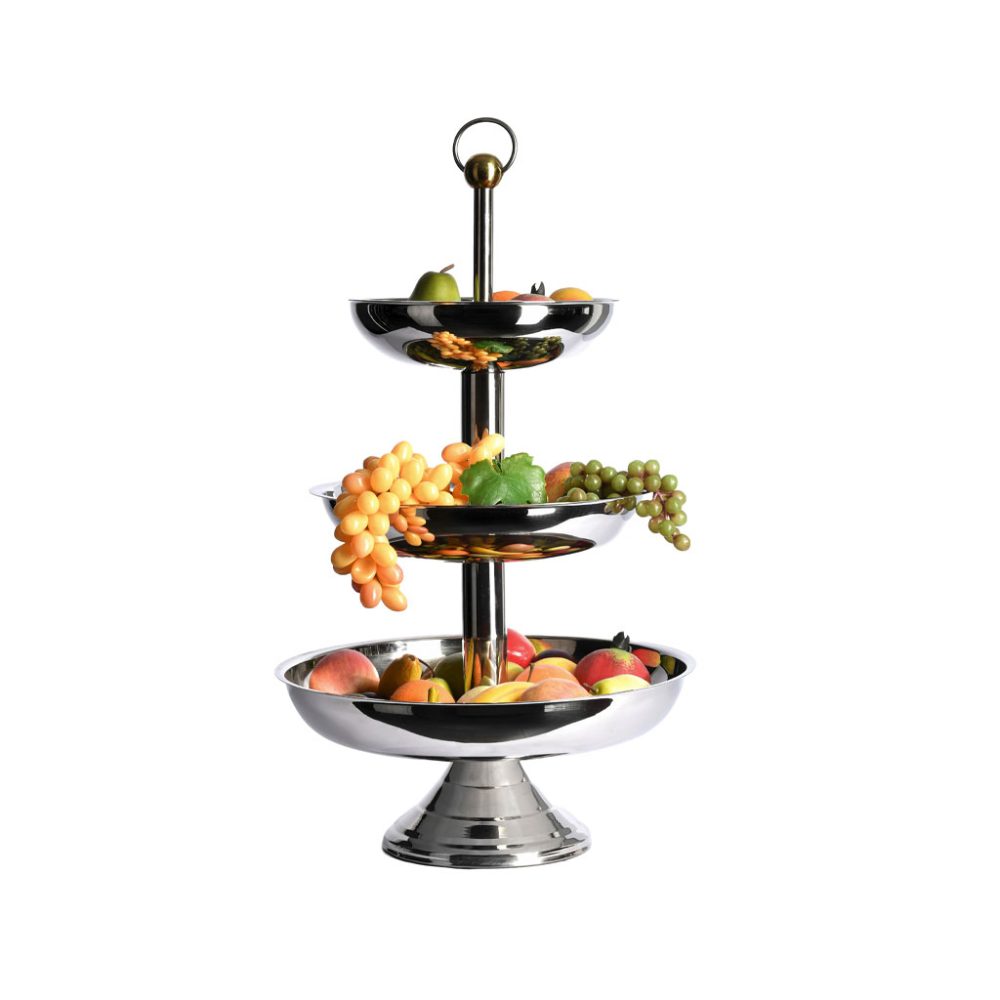 ALZATA FRUTTA 3/P cm.28-32-40 H.70 INOX