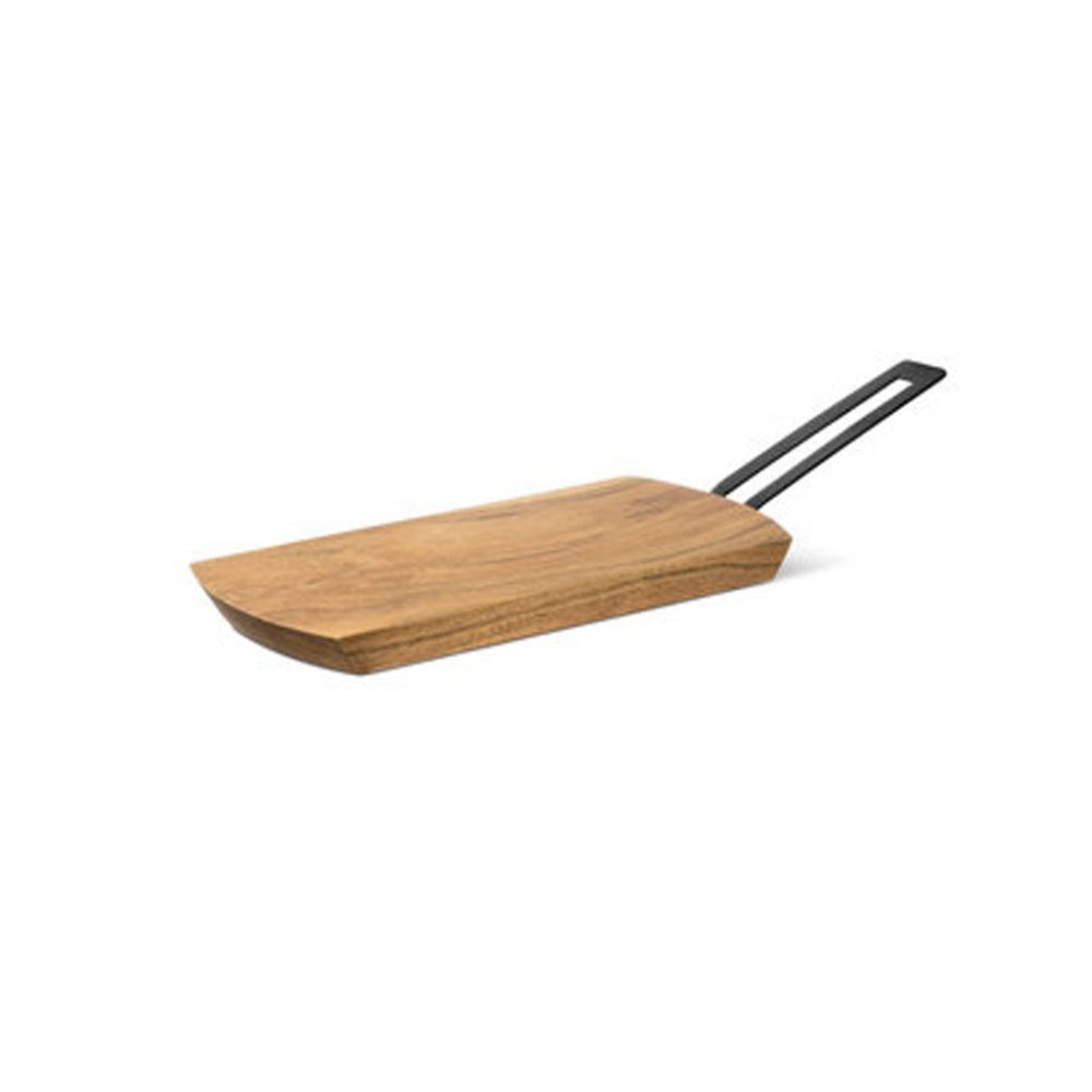 TAGLIERE RETT. 1 MANICO LIFE cm.30x14 ACACIA/FERRO