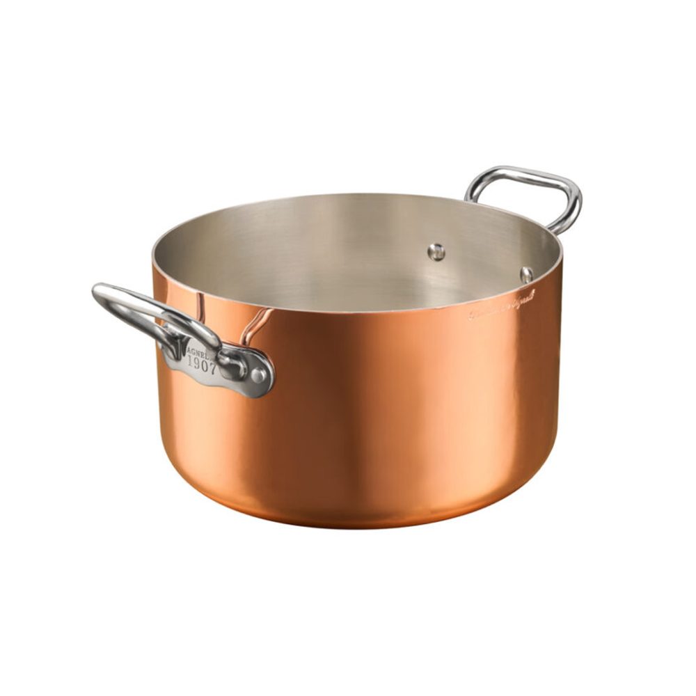 CASSERUOLA ALTA 2/MANICI cm.24 RAME INDUZIONE