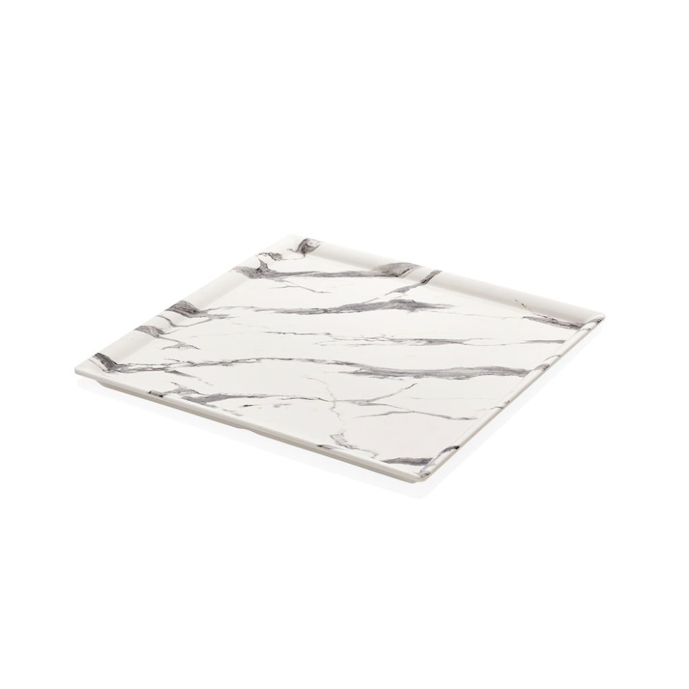 PIATTO BUFFET cm.35x35 MELAMINA MARMO