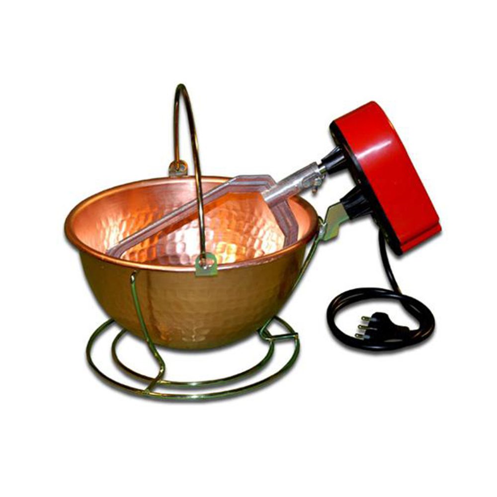 PAIOLO ELETTRICO C/SUPPORTO LT.10 RAME