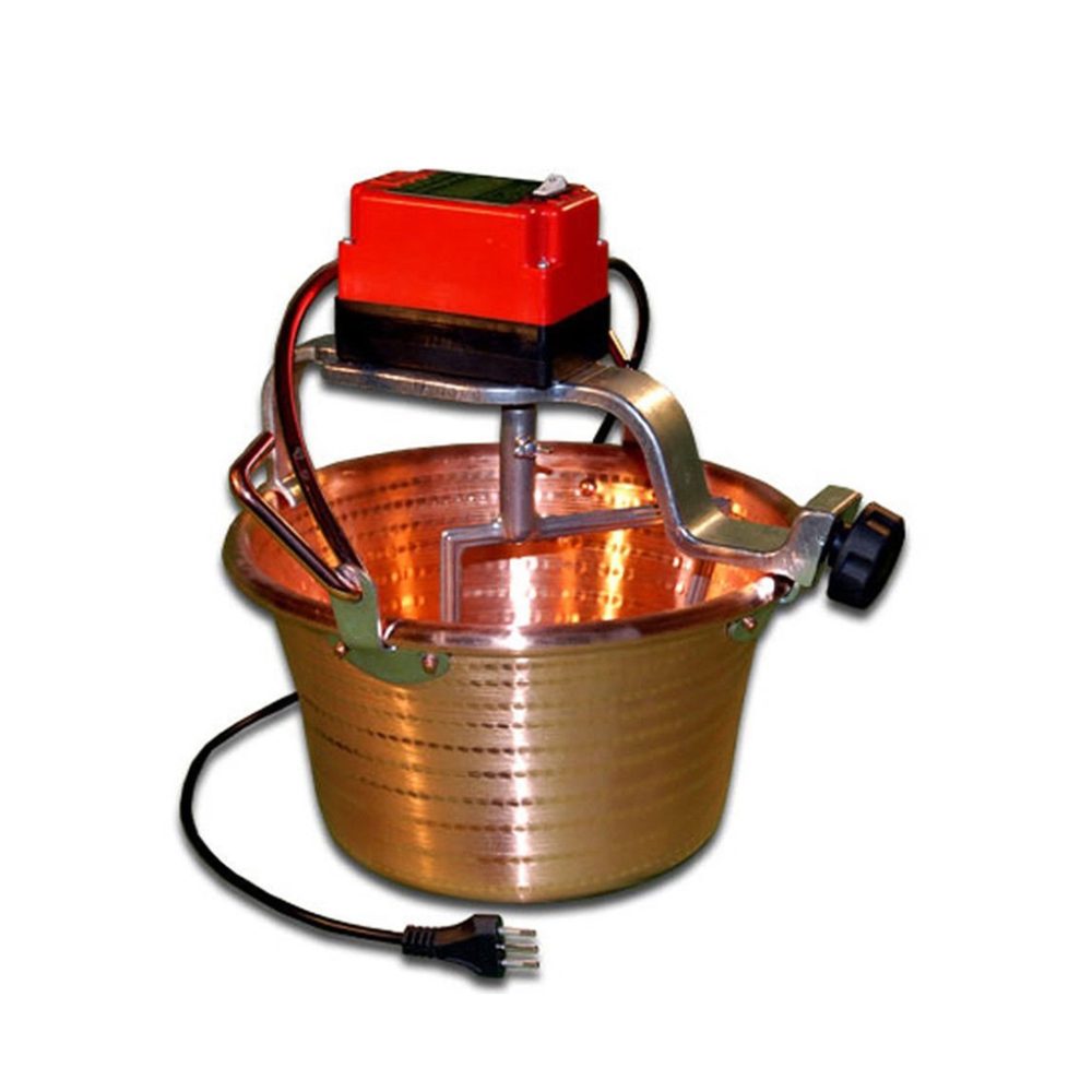 PAIOLO ELETTRICO B/PIATTA LT.10 RAME