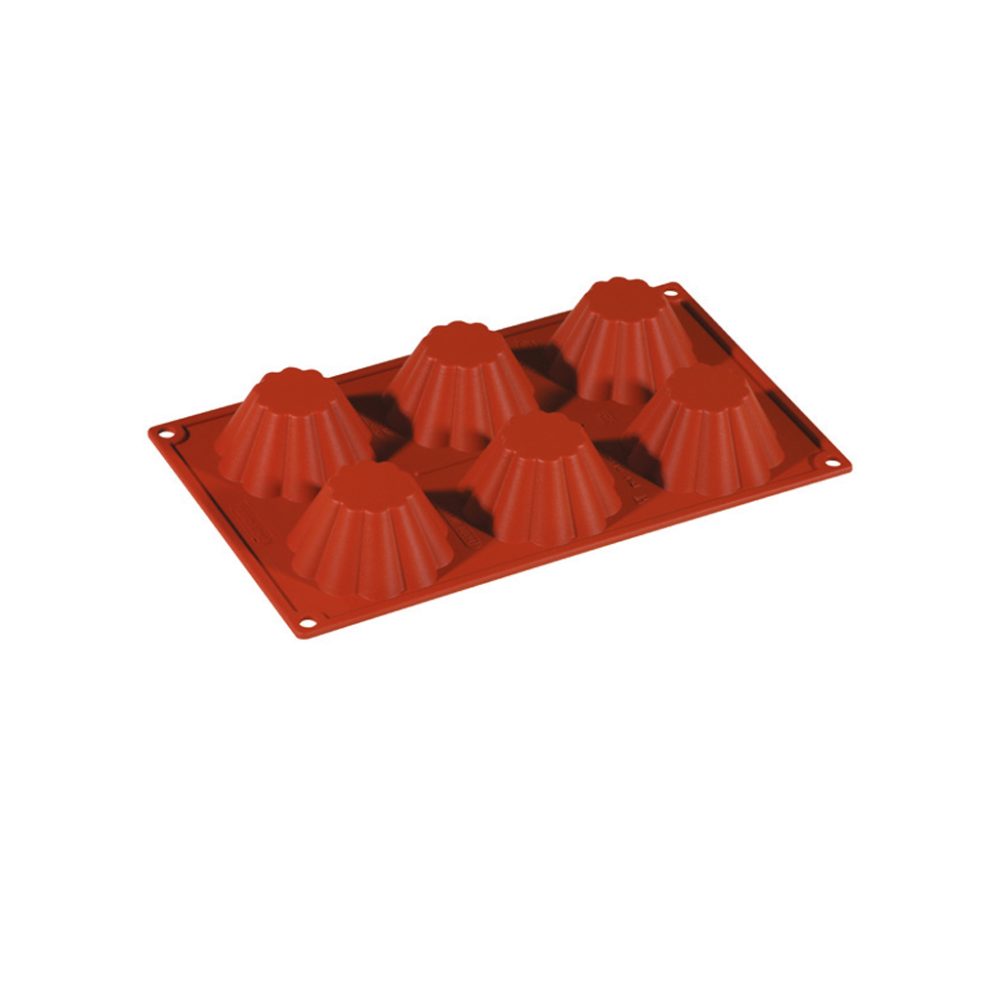 BRIOCHETTE 6 IMPRONTE CM.7,9 H.3,7 ML.100 SILICONE ROSSO