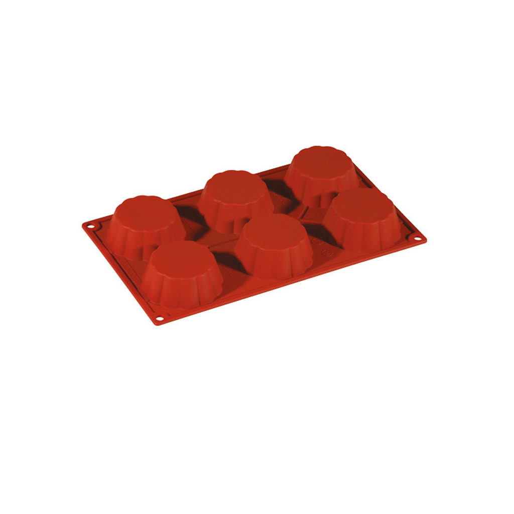 BRIOCHETTE 6 IMPRONTE CM.7,9 H.3 ML.109 SILICONE ROSSO