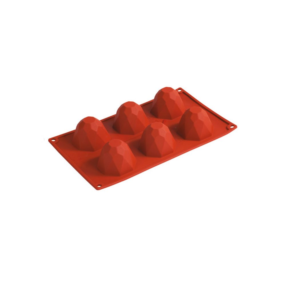 DIAMANTE 6 IMPRONTE CM.6,8 H.4,5 ML. 80 SILICONE ROSSO