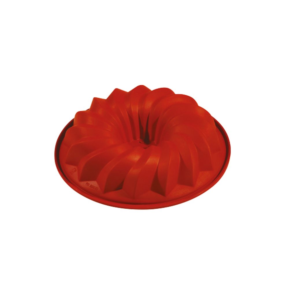 TORTIERA CIAMBELLA CM.24 H.6 SILICONE ROSSO
