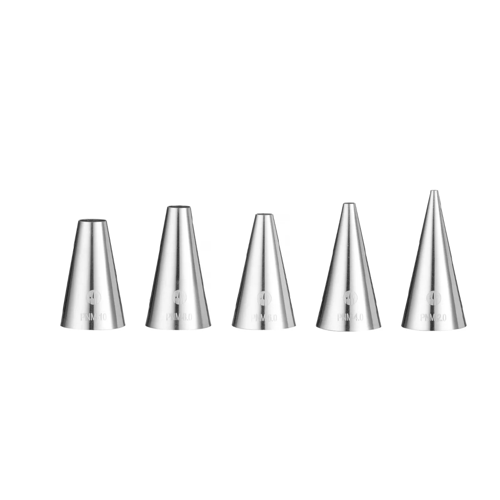 SET 5 PZ. BOCCHETTE FORO TONDO MM.2-4-6-8-10 INOX