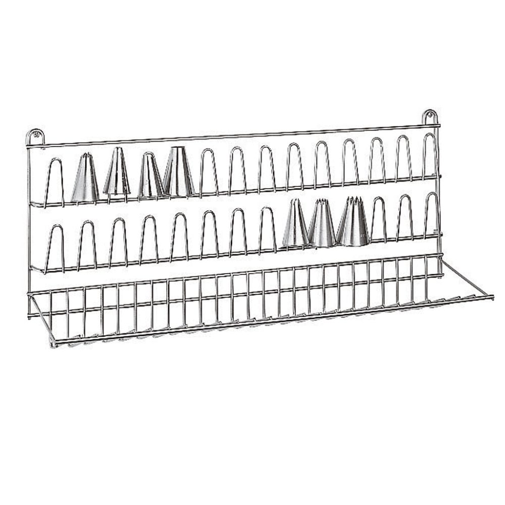 ESPOSITORE BOCCHETTE CM.50X13X25H INOX