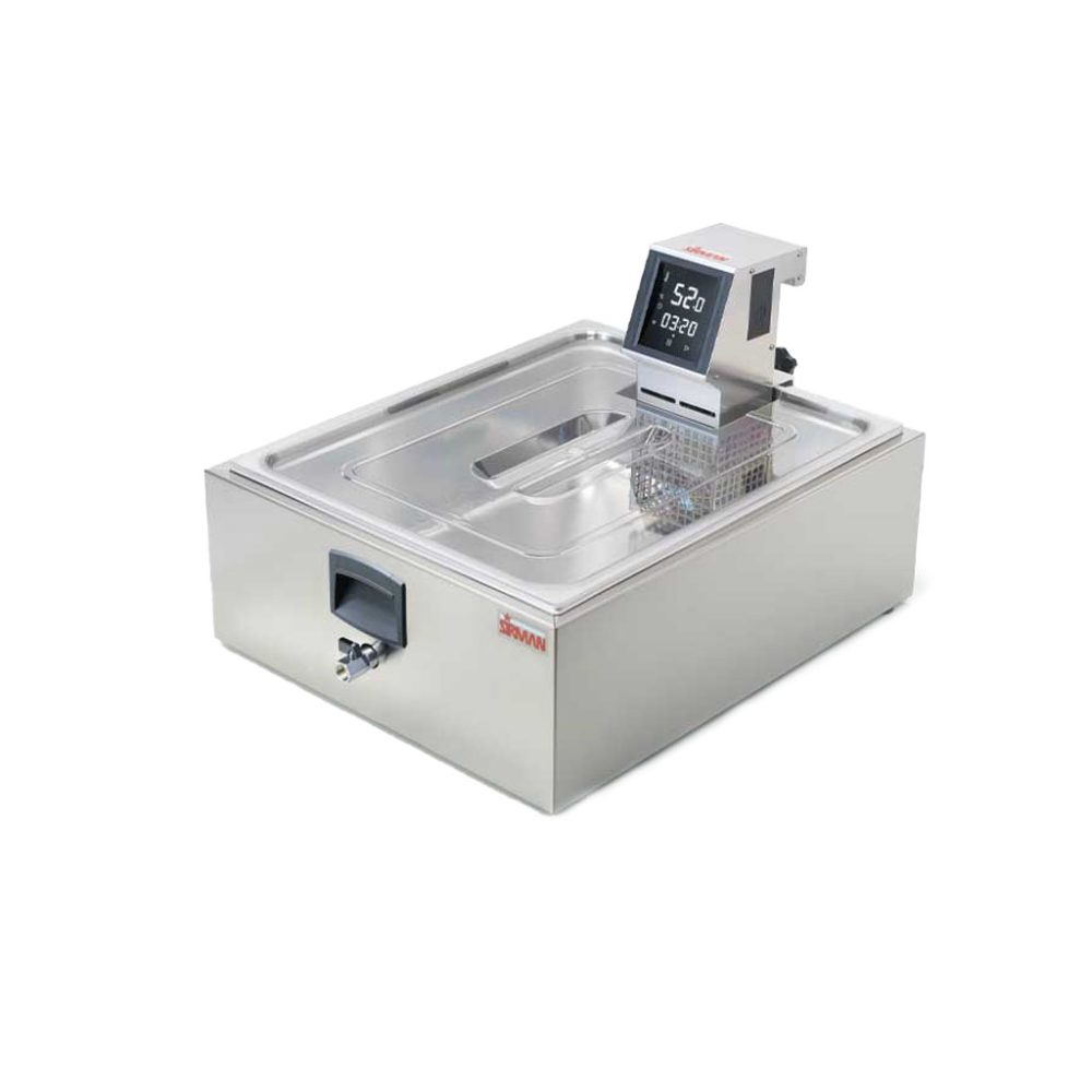 VASCA GN 2/1 H.23 INOX C/COP.POLICARBONATO PER SIR.02