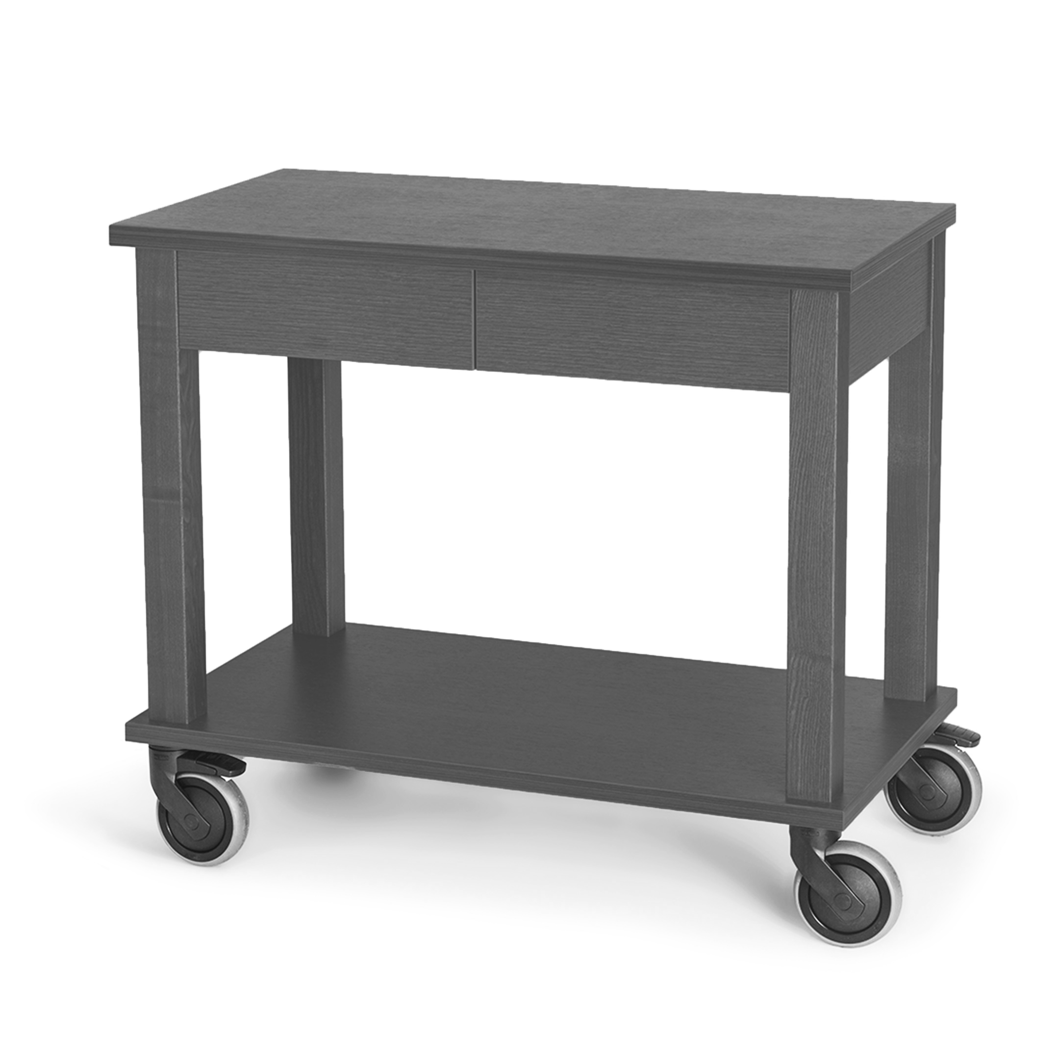 CARRELLO SALA C/CASSETTI CM.90X50X80H ROVERE SCURO