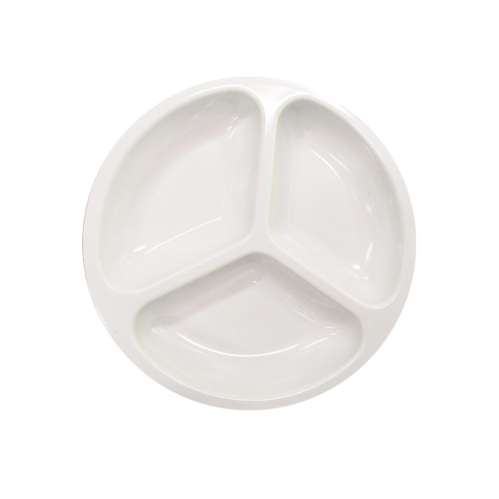 PIATTO 3 SCOMPARTI CM.27 MELAMINA BIANCO