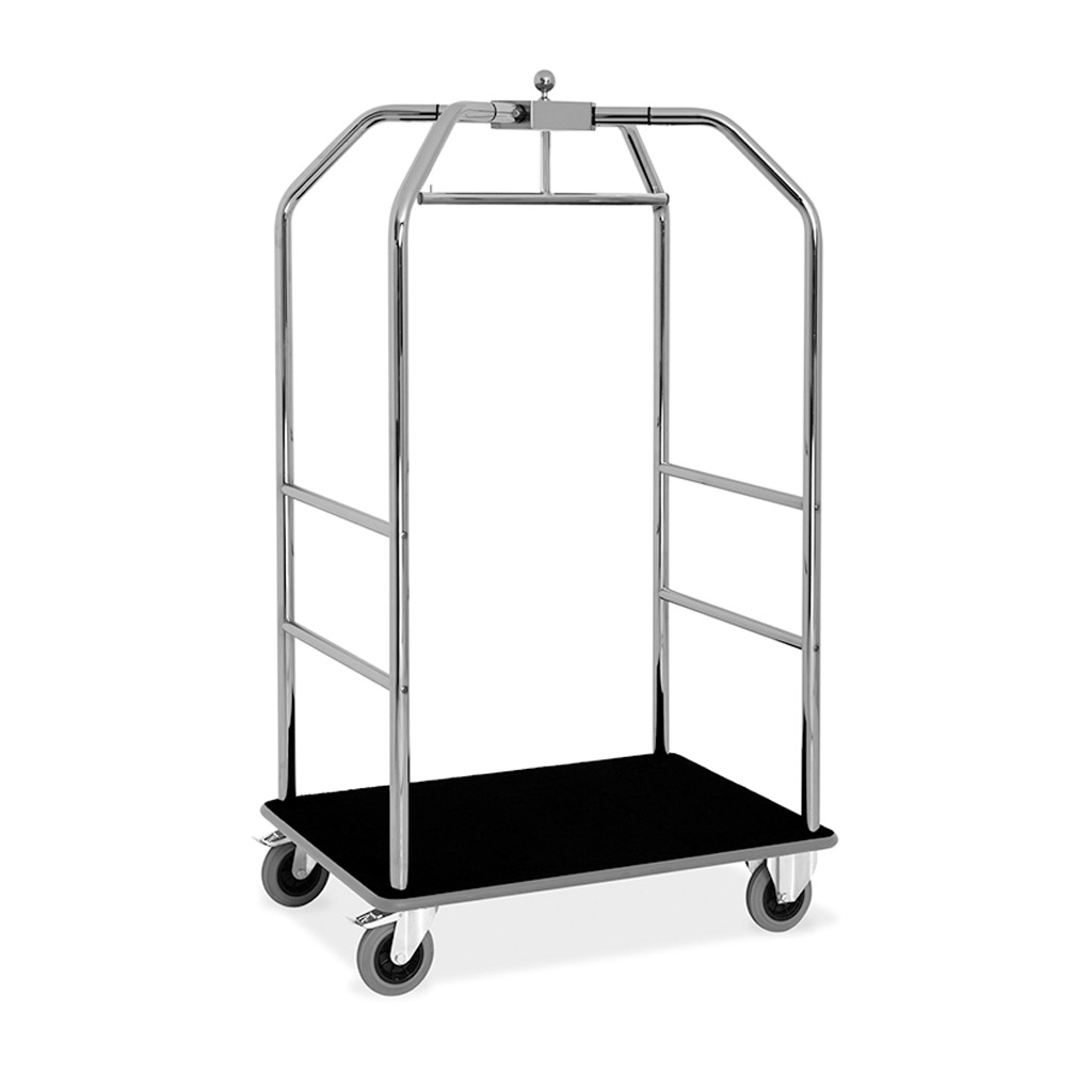 CARRELLO PORTA ABITI/VALIGIE CM.99x59x189 MOQ NERO