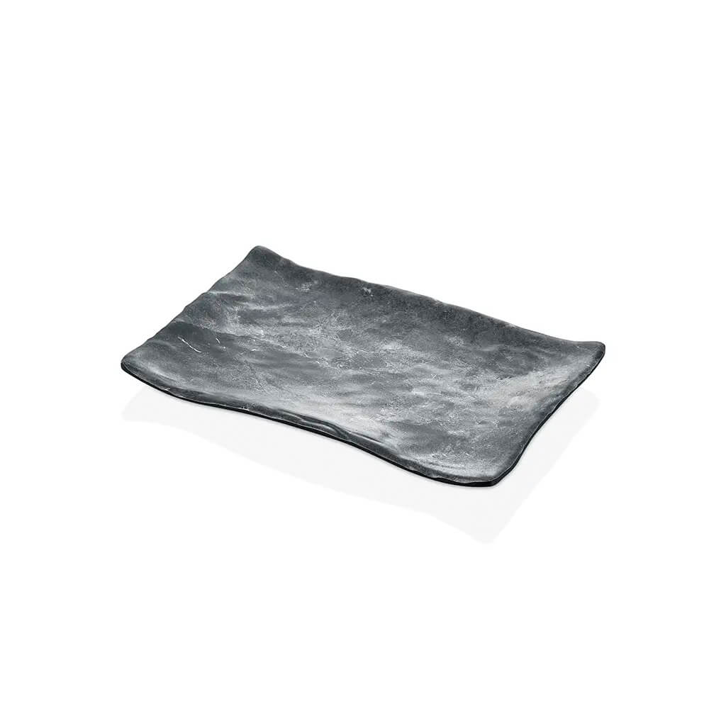 PIATTO TERRA CM.34,1X23,6 MELAMIINA CALLISTO GRIGIO