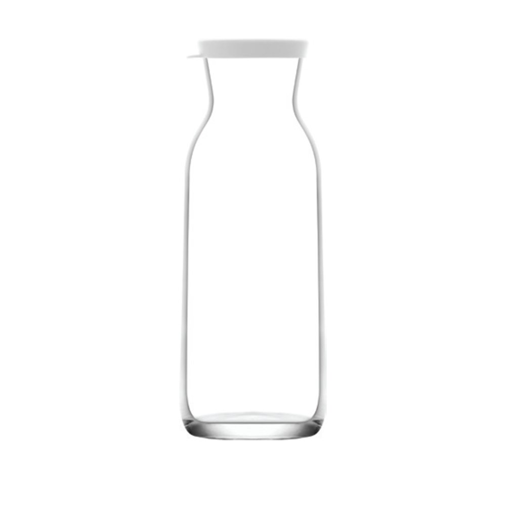 CARAFFA LISCIA C/TAPPO BIANCO SILICONE LT.1 CHELSEA
