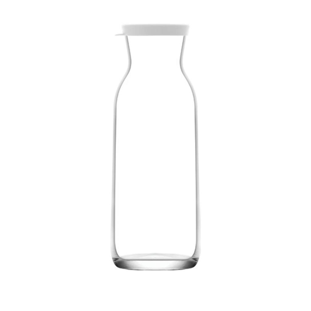 CARAFFA LISCIA C/TAPPO BIANCO SILICONE LT.1 CHELSEA